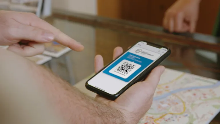 Handy Hand QR Code Mobilität